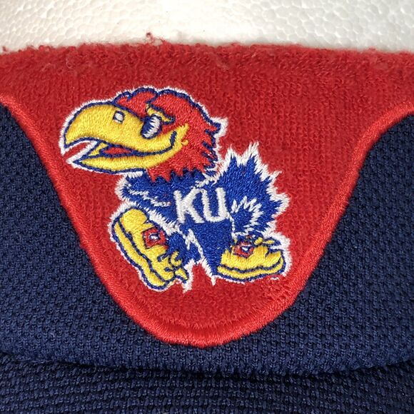 KU Visor Jayhawk Logo Red and Blue Terry Cloth University of Kansas Nike - Picture 2 of 10
